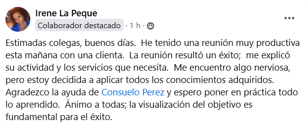 Testimonio de una mami de la comunidad