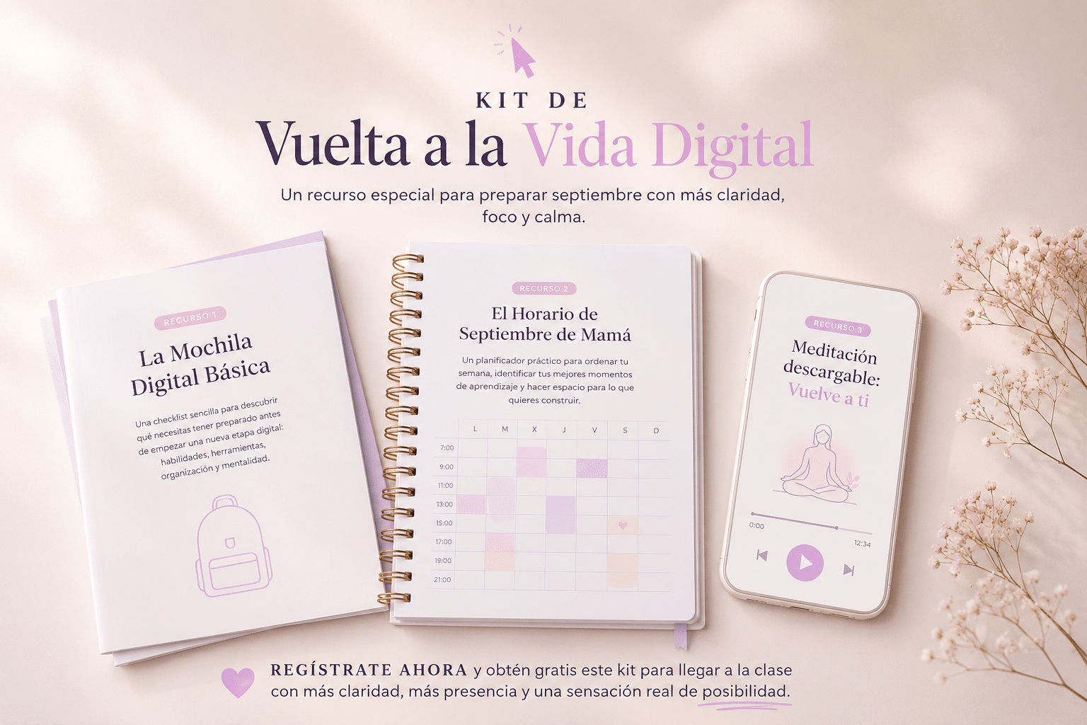 Kit de Regreso a la Vida Digital: lista, planificador y meditación
